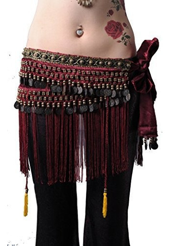 Bufanda De Cadera Tribal Zltdream Womens Belly Dance Con Fle