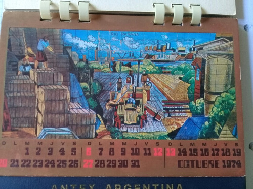 Calendario De Escritorio De 1974 Publicitario De Antex Arg.