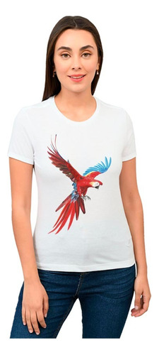 Playera Guacamaya Mujer Animales Diseño 1044 Playeras Beloma