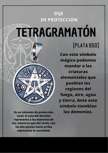 Dije Tetragramaton Hecho Plata 950
