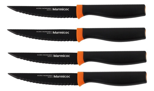Set De Cuchillos Marmicoc Black Carne 11cm