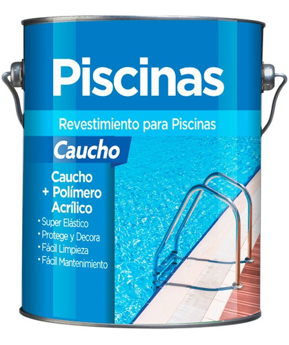 Revestimiento Para Piscinas - Caucho Protege Y Decora 4ltrs