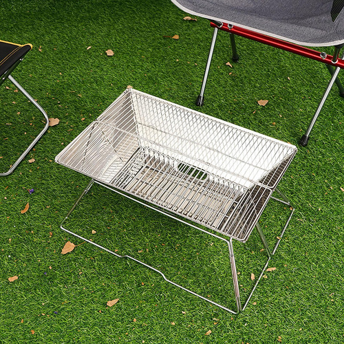 Parrilla De Camping Plegable De Acero Inoxidable Para