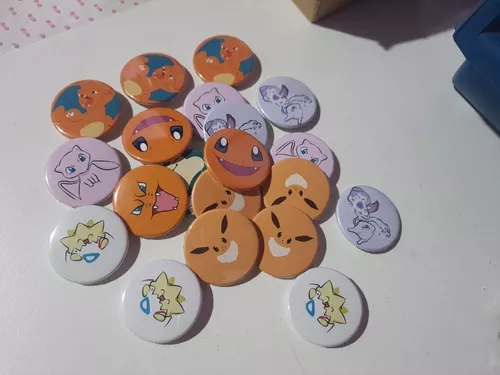 Bottons - Buttons - Botons - Pokemon - Iniciais de Região de Unova - Tam:  4,5cm