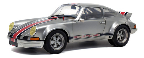 Carro en miniatura Porsche 911 1:18 color plateado