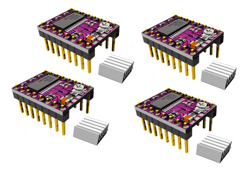 . 4 Pzas Driver Drv8825 Motor Pasos 3d Cnc Arduino +