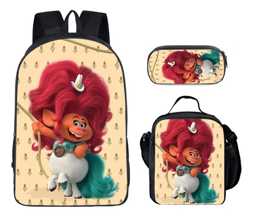 Ch Mochila Escolar Primaria Trolls Transfronterizos, Una,