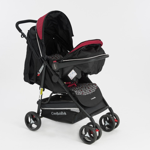 Imagen 3 de 4 de Coche Titanio 3 En 1 Travel System Rojo Cutebabies C11017894