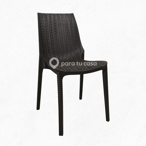 Silla X 6 Plástica Comedor Harmony Simil Ratan Quality