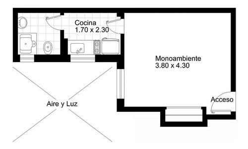 Imagen 17 de 17 de Departamento En Venta En Barrio Norte De 1 Ambiente