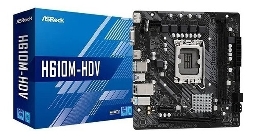 Board Asrock H610m - Hdv Ddr4 (a V R) Lga 1700 12th Gen