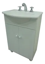 Comprar Vanitory Laqueado Blanco 50 Cm - 2 Puertas - Patas Pvc Y Estante -con Envió Gratis - Estilo Acqua Bsños Y Cocinas