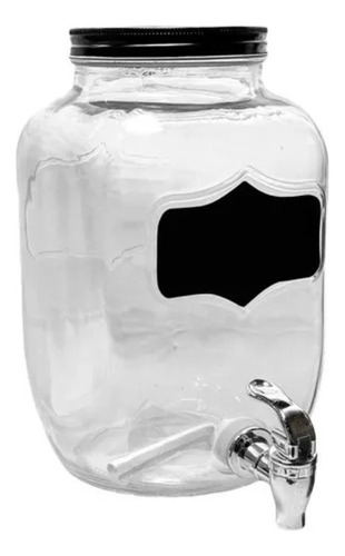 Dispenser Frasco Con Canilla Vidrio 4 Litros Bebidas Jugos