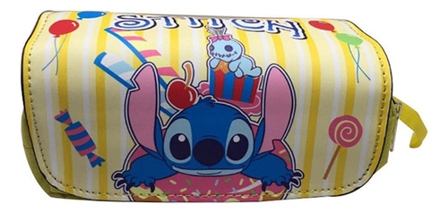 Estuche Para Bolígrafos Kawaii Stitch Papelería Para Niños N