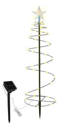 Adorno De Árbol De Navidad Con Lazo Transparente Y Luces