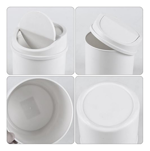 Mini Cubo De Basura De Escritorio 0.5 Litros Blanco