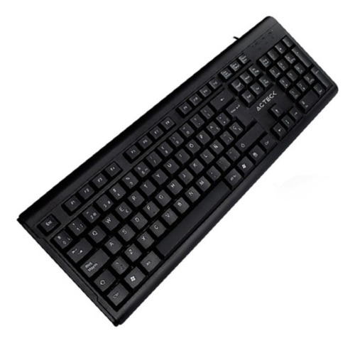 Teclado Waterproof JX-123 QWERTY color negro