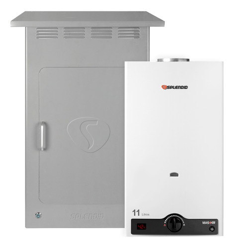 Pack Calefont 11l Tiro Natural Gas Licuado + Gabinete