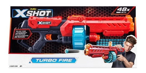 Pistola X-shot Turbo Fire 7055-36270 Con 48 Dardos Zuru