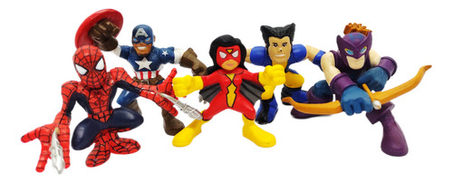 Marvel Super Hero Squad Captain America Spider Woman Hawkeye