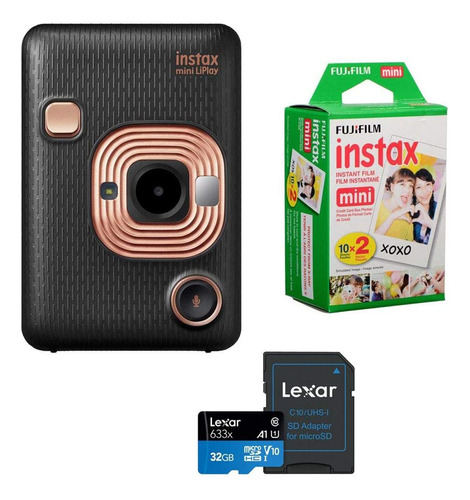 Fujifilm Instax Mini Liplay Camara Instantanea Hibrida Negro