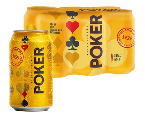 Cerveza Poker Normal Lata X6