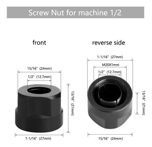 Tuerca Repuesto Fresadora Router 1/2 Maki.bosh Otros Modelos