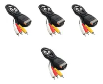 Comprar 5 Cables Rca Av Audio Y Video Para Consola Xbox Clasico