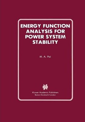 Libro Energy Function Analysis For Power System Stability...