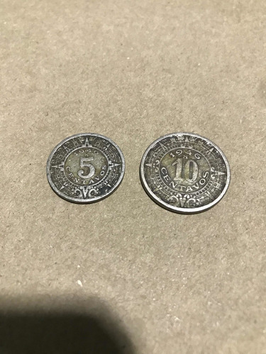 Monedas 10 Centavos 1946 Y 5 Centavos 1940