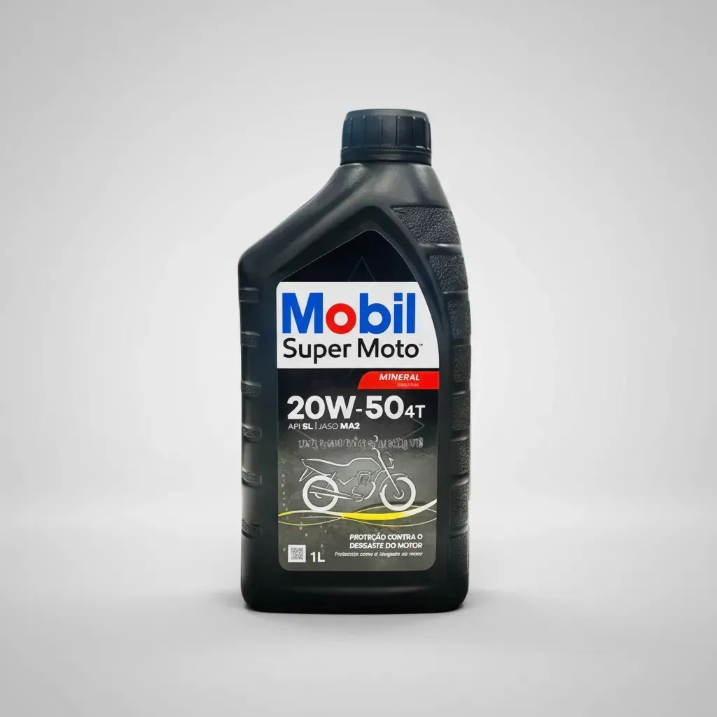 Oleo 20w50 Mobil Super Mineral Para motor de moto 4T 1litro