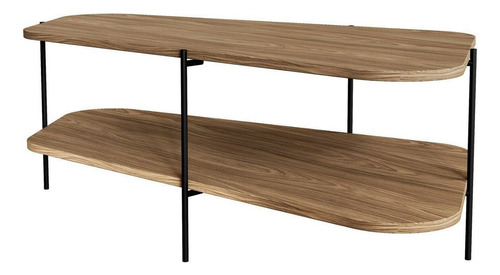 Mesa De Centro 110cm X58cm X35cm Oval Freijó Ad