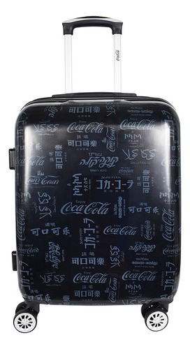 Maleta Coca Cola® Rígida Pc Chica 20 Inch Carry On Avion Color Negro