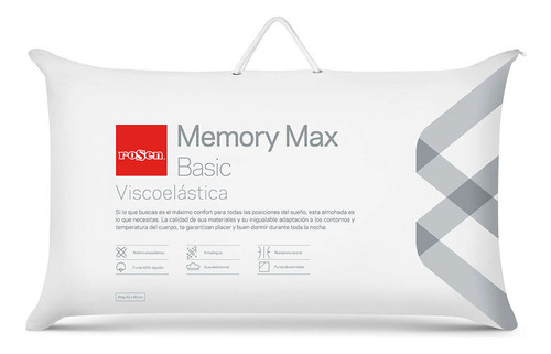 Rosen Almohada Memory Max Basic King 42 X 80 Cm Color Beige