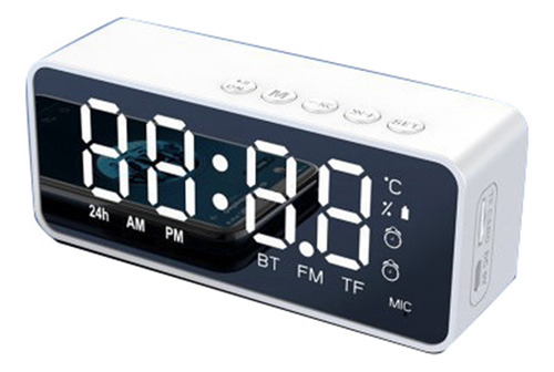 Reloj Despertador Digital Bluetooth Radio Recargable Bocina