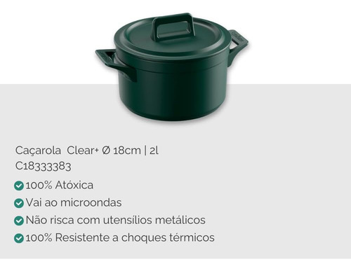 Conjunto de Panelas Clear+ 5 Peças - Matte - Ceraflame