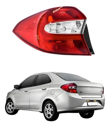 Lanterna Traseira Ford Ka Sedan 2015 Até 2018 Bicolor Le