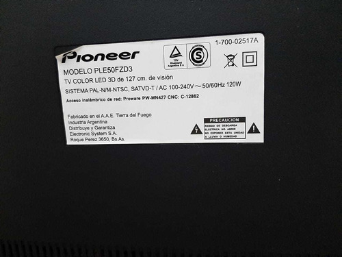 Smart Tv Pioneer 3d 50 Pulgadas