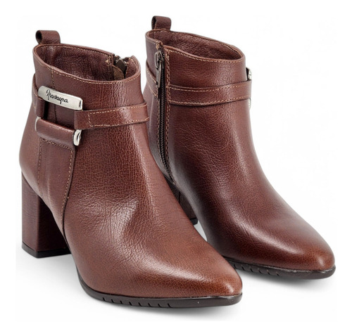 Botas Moda Gravagna Botinetas 1620-25 Cuero Marrón Oxido