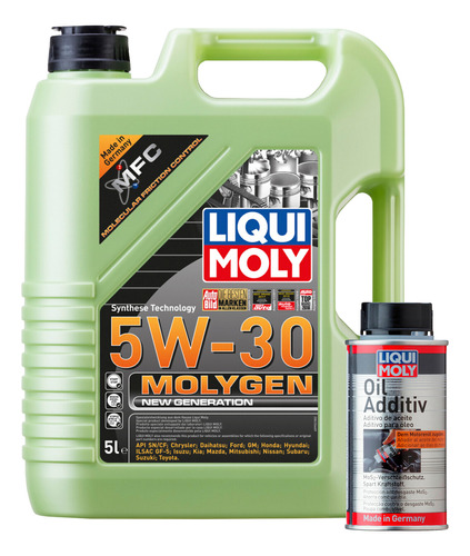 Kit Aceite 5w30 Molygen Oil Additiv Liqui Moly + Obsequio