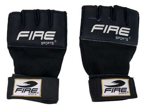 Guantes De Gel Y Vendaje Fire Sports Negro