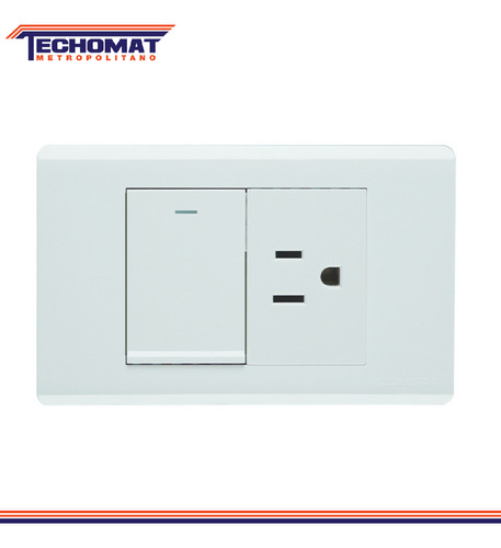 Interruptor Tomacorriente 3 Way Empotrar Blanco Lumistar 