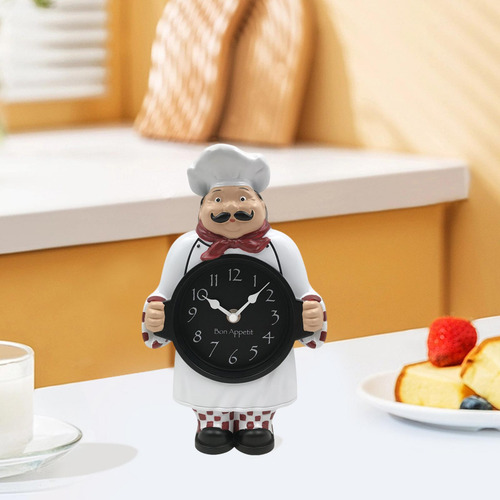 Reloj De Pared De Chef, Escultura De Pared Creativa, Reloj