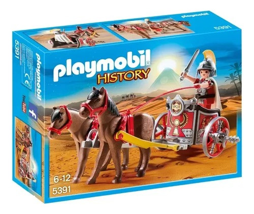 Playmobil History 5391 Cuadriga Romana 2 Caballos Pg