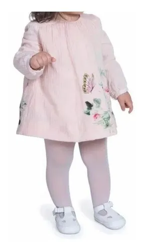 Vestido de bebe hotsell com meia calça