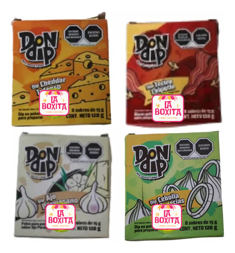 Pack Dip Sabor Cheedar, Ajo Parmesano, Tocino Y Cebolla-msi