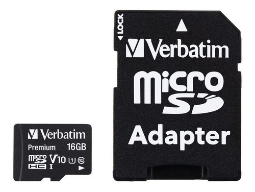 Tarjeta de memoria Verbatim 44082 Premium con adaptador SD 16GB