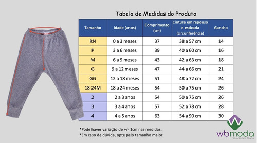 Imagem 4 de 6 de Kit 2 Calças Mijão Infantil Ribana Algodão E Elastano Mjk31