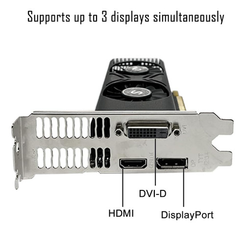 Tarjeta Gráfica Saplos Gtx 1050 Para Pc, 4gb Gddr5 128 Bits,