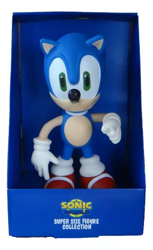 Kit Conjunto Boneco Colecionável Sonic Azul Articulado Sega 15cm +